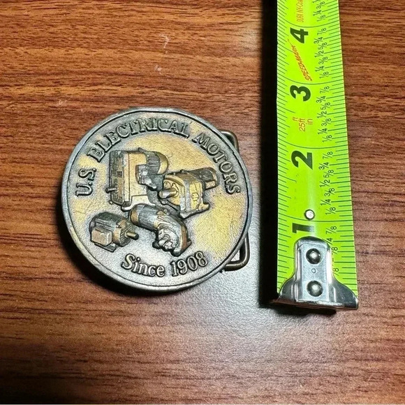 U.S. Electrical Motors Since 1908 Motors Varidrives-Syncrogears 1979 Belt Buckle - Picture 7 of 8